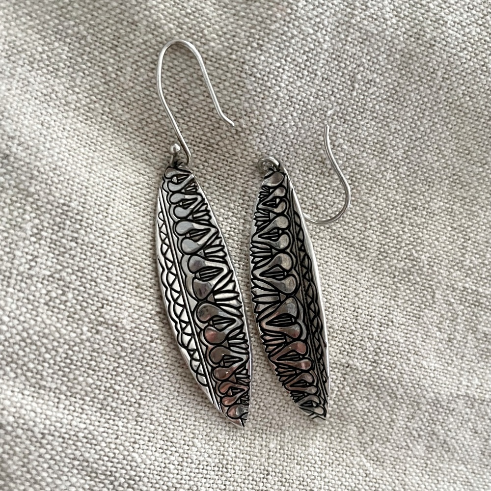 925 silver tribal dangle earrings